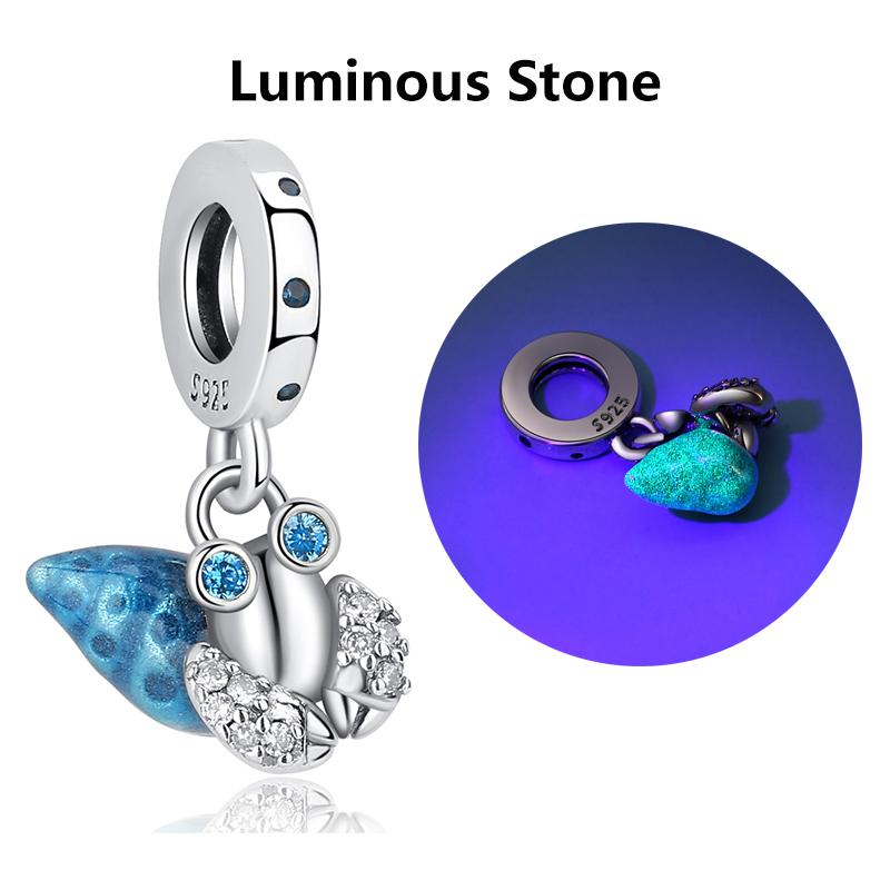 Оригинальный шарм-подвеска из стерлингового серебра 925 пробы, медь, любовь, лапа собаки, кошки, панда, светлячок, шармы-подвески, подходят для браслетов, ожерелий, женский, циркон