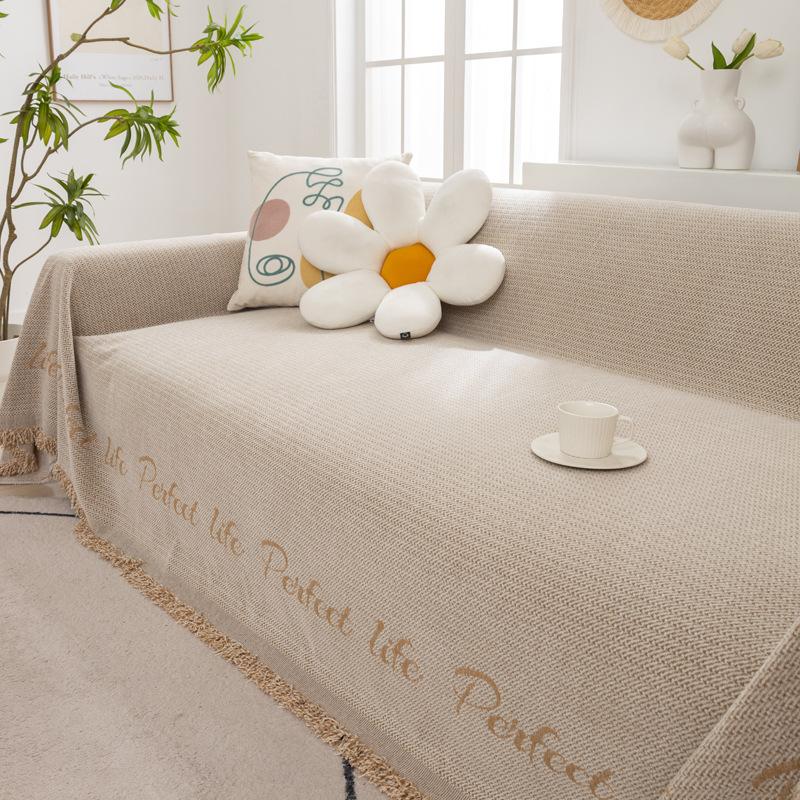 Chenille Sofa Cover Cloth Four Seasons Universal Nordic Simple Cover Blanket Ins Style Sofa Towel Universal All-Inclusive Cover Mat