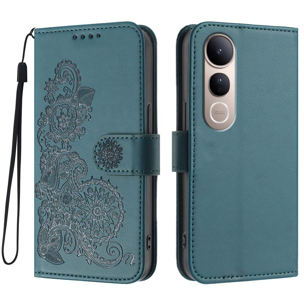 For vivo V50 Lite 4G/vivo V50 Lite 5G Phone Cases Mandala Flower Leather Wallet Mobile Cover with Strap