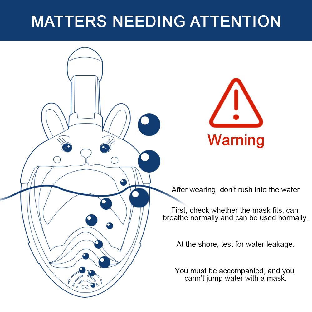 OLIKEI полнолицевые детские маски для подводного плавания мультяшная маска для плавания и дайвинга для детей противотуманные герметичные подводные очки безопасное дыхание