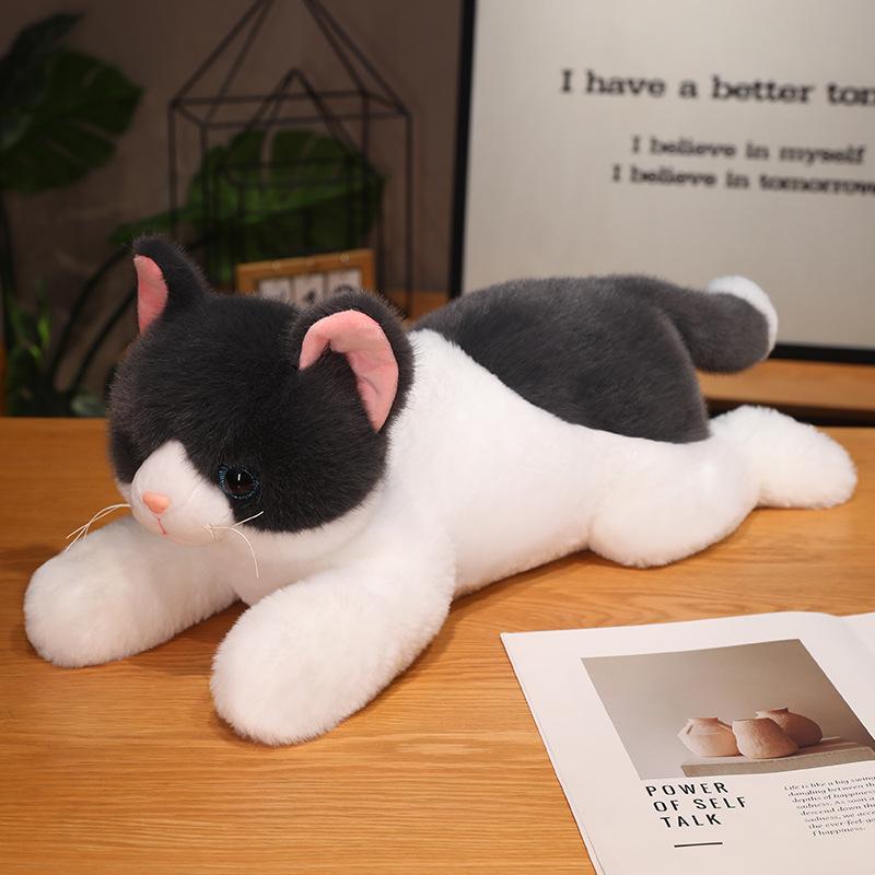 Мультяшная подушка-кошка плюшевая: Большой мяукающий компаньон для сна для детей