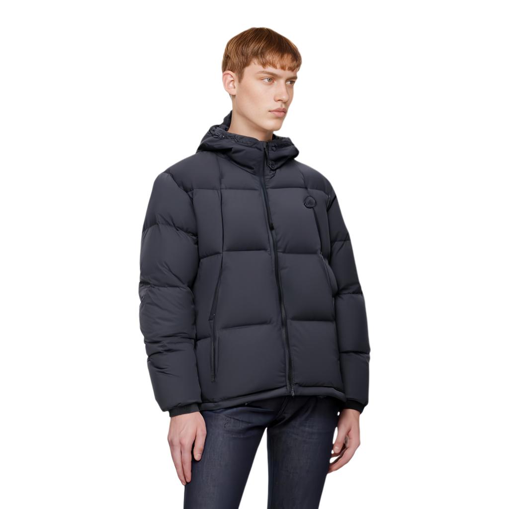 Kith Wrinkle Nylon Midi Puffer Torpedo Unisex Outerwear Blue KHM010393-402