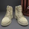 2025Мужские ботинки, дышащие повседневные ботинки из парусины, модные высокие кроссовки для мужчин, ботильоны на шнуровке, ковбойские сапоги на платформе, Botas