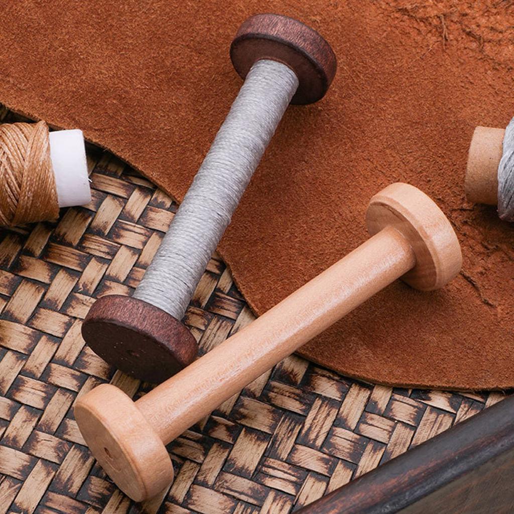 Деревянные пустые катушки Деревянные шпульки Держатель для лент для швейных ниток Пустые катушки для ниток Швейные принадлежности для рукоделия Вышивка