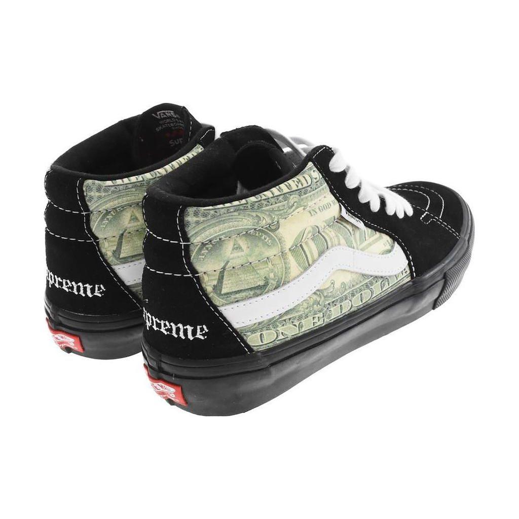 Supreme x Vans Skate Grosso Mid Доллар - Черные Унисекс Кроссовки VN0A5FCGBMA