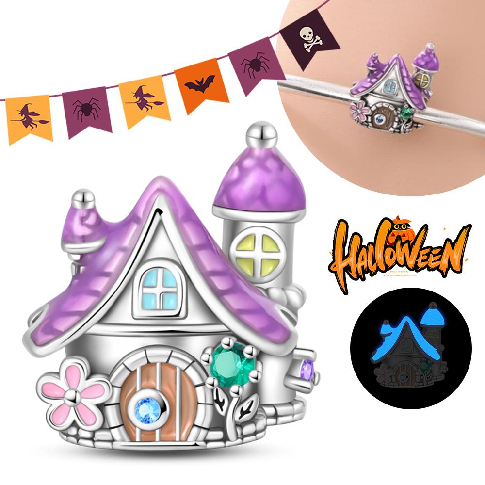 Хэллоуин Вечеринка Медный Светящийся Скелет Гроб Подвеска Бусины Подходят Браслет-шарм Для Изготовления Ювелирных Изделий Женские Подарки