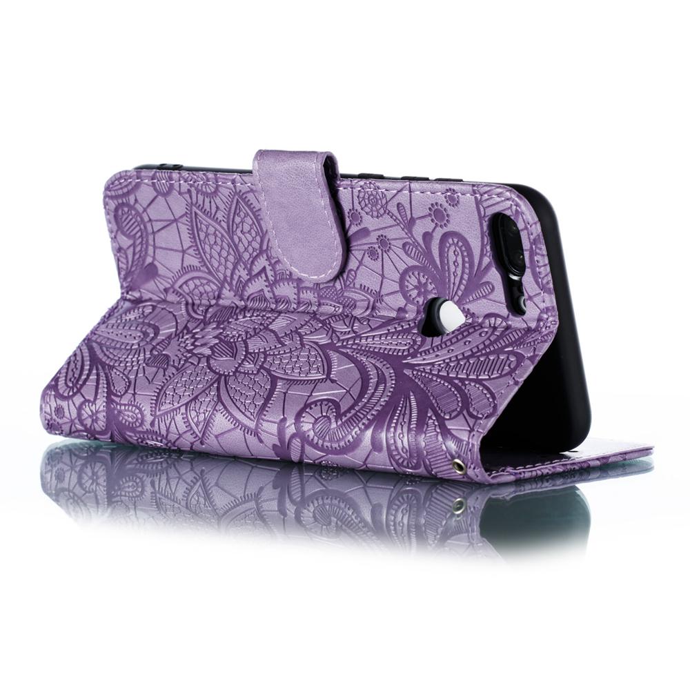 Кожаный чехол-книжка-бумажник с кружевом и цветком для Huawei P30 Lite Y5 Y6 Y7 2019 P Smart Honor 50 70 80 9 10 20 Lite 10i 8X 7A 7C 9X 8A A X8 9C Обложка в стиле книги