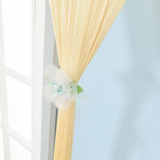 Оконная драпировка, многоразовая, широкое применение, простая в установке, многоцветная, многоцветная, с нитками, для домашнего офиса, украшение для штор для ежедневного использования