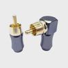 Gold-Plated L-Shaped RCA Plug, 90° Elbow AV Connector