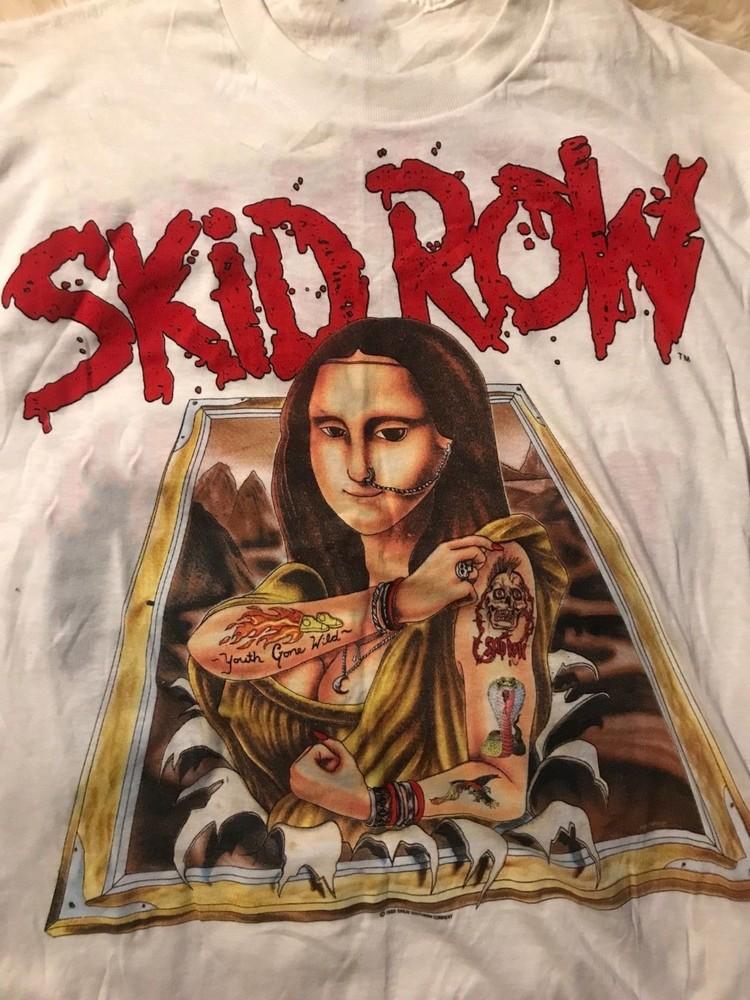 SKID ROW РЕДКИЙ 1989 ЛИСА черный Мужская Все размеры S234XL Футболка Унисекс Футболка