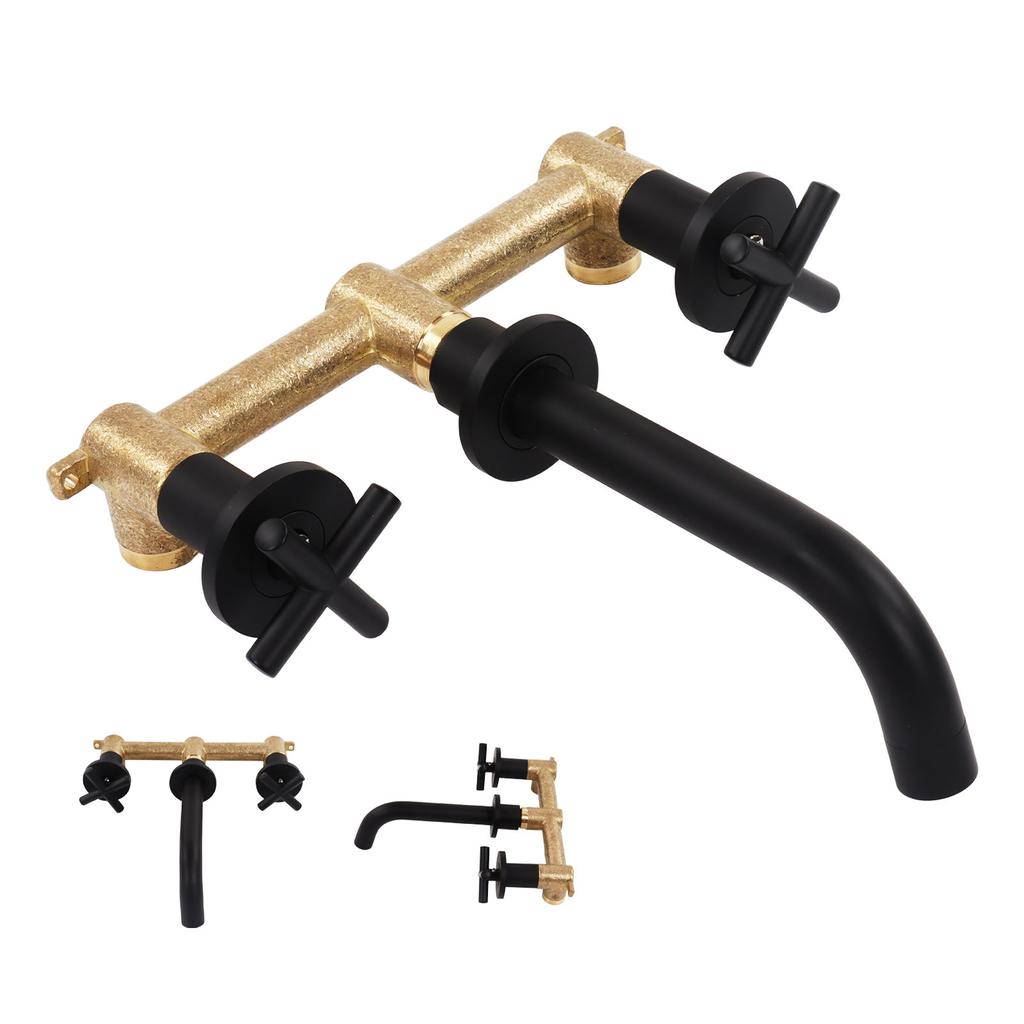 Настенный смеситель для раковины, смеситель с горячим и холодным изливом, смеситель для ванны, для ванной комнаты, внутренний и внешний