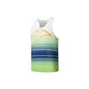 Striped Print Marathon Racing Breathable Lightweight Pullover Round Neck Sleeveless Vest Men Tops Green-Gradient SC2239272A-PR80