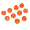 10pcs  Foil Beads Lampwork Glass Round for Jewelry Making Orange