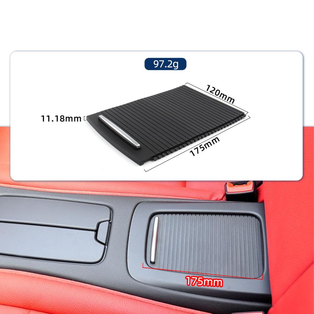 51166963913 Для BMW E92 E93 M3 2006-2012 Накладка на крышку лотка для хранения в центральной консоли, Накладка-шторка с роликовым механизмом, Подстаканник, Шторка