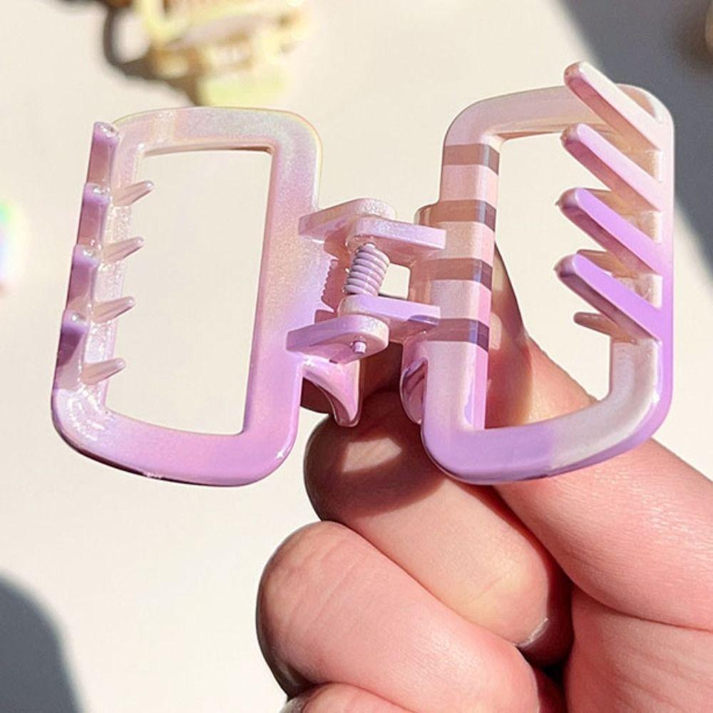 Sweet Gradient Hair Claw Elegant Geometry Shark Clip Mini Hair Crab Clip Hair Accessories
