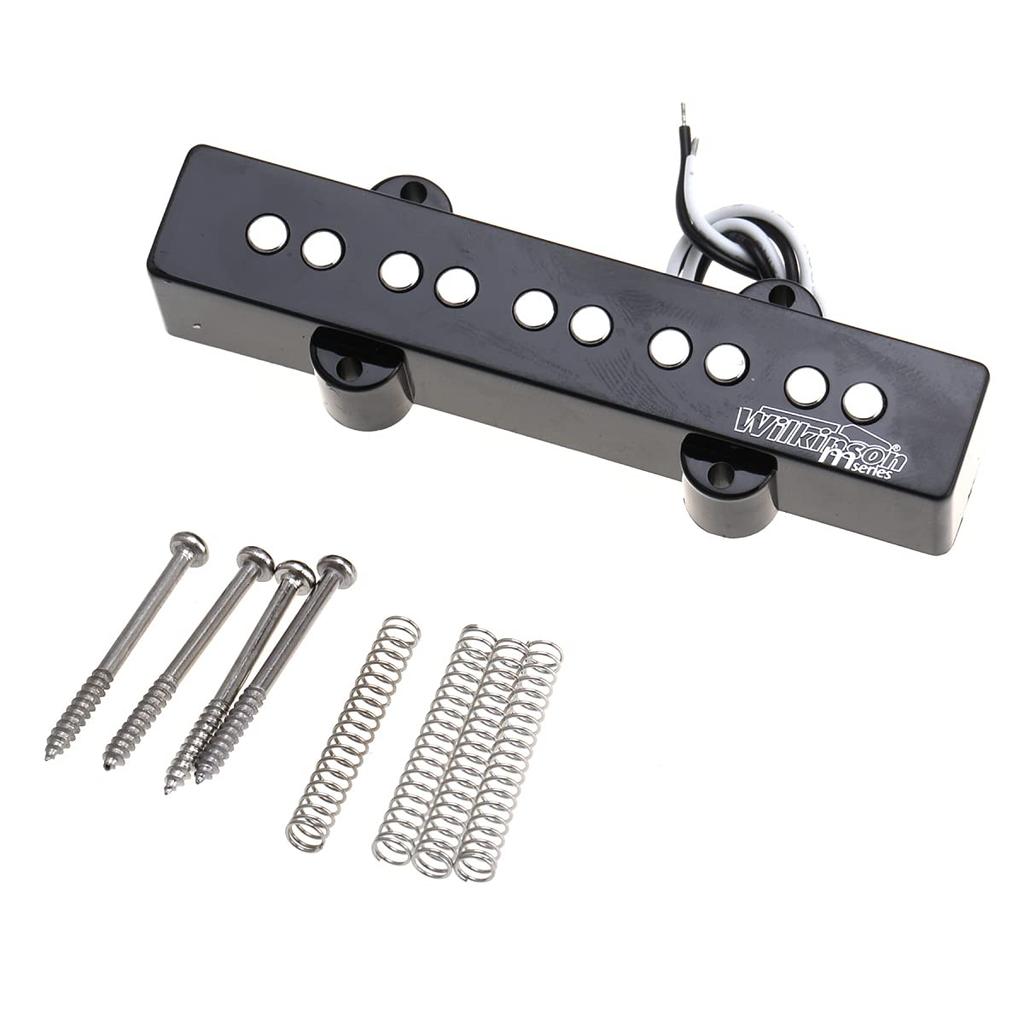 Wilkinson WOJB5 Variable Gauss Jazz Bass Pickup PU 5 String Jazz Bass Electric Black Bass,