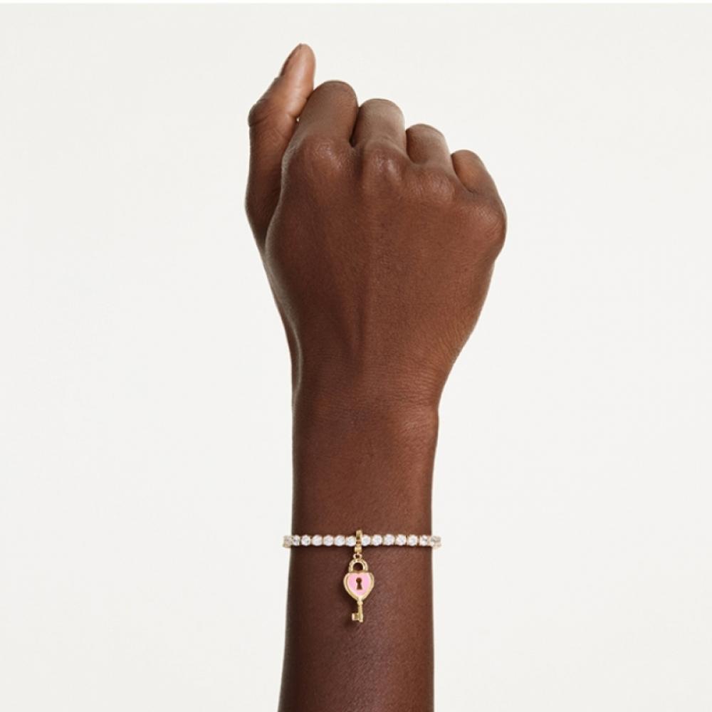 Swarovski Идиллия Шарм Золотой Тон Сердце С Ключом Шарм