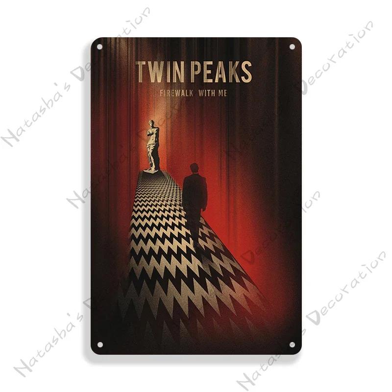 Twin Peaks Classic TV Metal Tin Sign Rusty Metal Signs Poster Home Bar Vintage Metal Poster Industrial Decor Decorative Plate