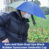 Portable Outdoor Umbrella Hat Cap Folding Women Men Umbrella Umbrella Headwear Fishing Handsfre X2L6