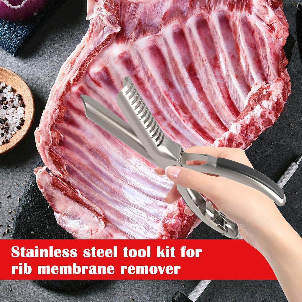 Rib Prep Pro Инструмент для удаления реберной мембраны Направляющая Обрезка Очистка Ребер Удалитель Реберной Мембраны Инструменты для Гриля Инструмент для Подготовки Ребер для Барбекю