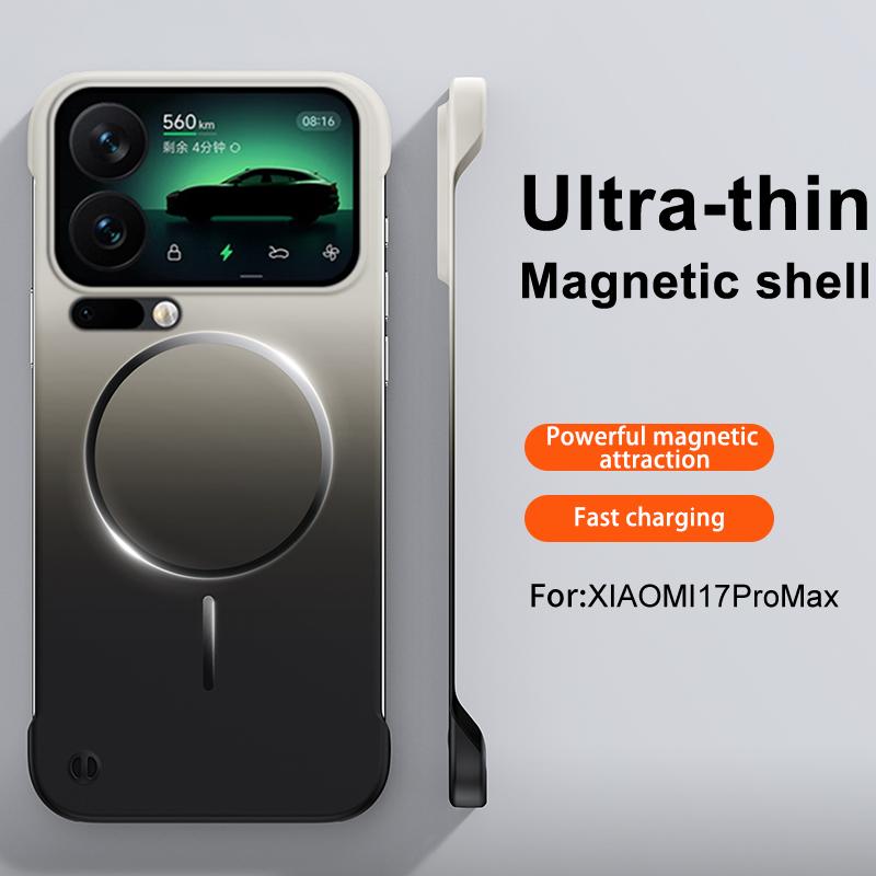 Магнитный чехол без рамки с градиентным цветом Ультратонкий для Case For Xiaomi Mi 17 1 14 Pro Max Жесткий ударопрочный матовый чехол из ПК