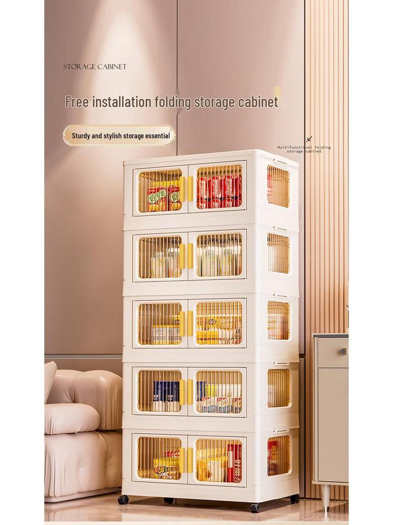 Передвижной многоярусный складной шкаф для хранения: Пластиковый органайзер без установки для спальни и гостиной