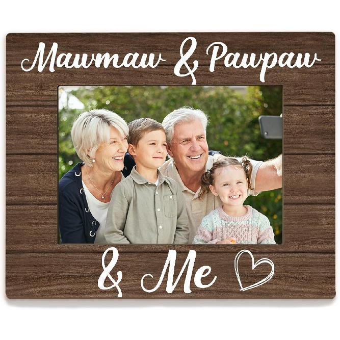 Fathers Day Pops Picture Frames - Grandpa Photo Frame, PopsGrandpa Gifts for Father's Day Birthday from Grandkids Grandchildren, Pops and Me Picture