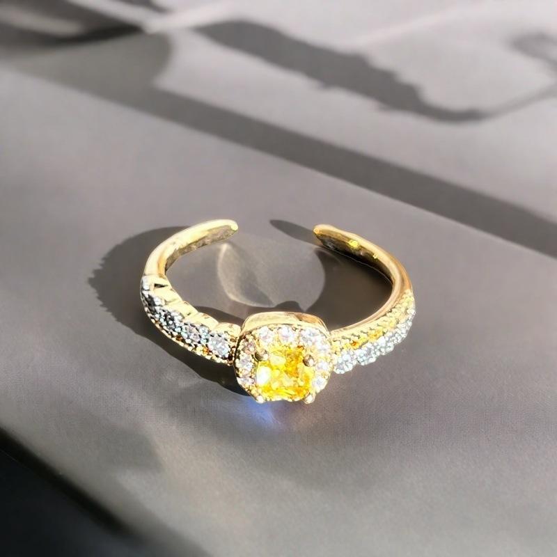 Да, Серия «Слепая коробка», Цветное сокровище, Цыганское открытое кольцо, Волна, Микровставка цирконов, Роскошное кольцо высокого класса.