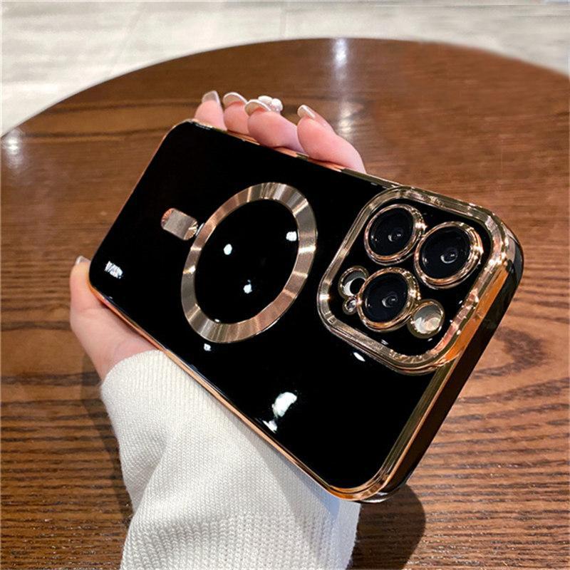 Для iPhone 16 Pro Max роскошный магнитный квадратный чехол для телефона с рамкой для iPhone 11 12 13 14 15 Plus защитный чехол для объектива