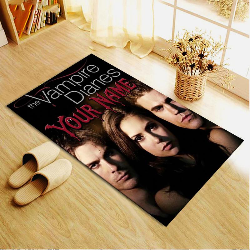 Custom Name Vampire Diaries Carpet Rug for Living Room Bedroom Home Sofa Decoration,Kids play Non-slip Floor Mat