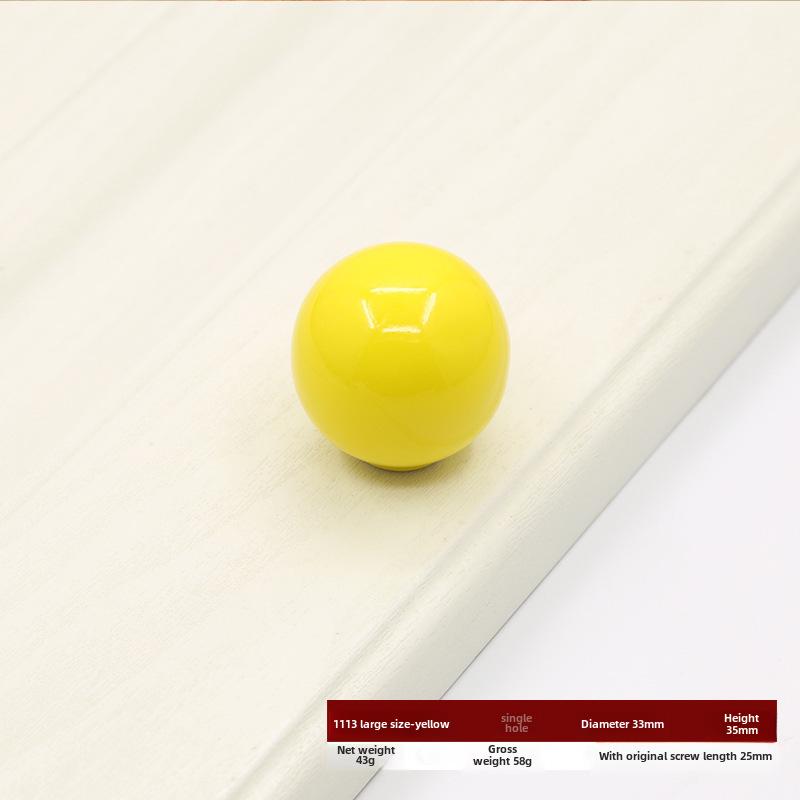 Круглая цветная керамическая дверная ручка для шкафов, гардеробов и ящиков