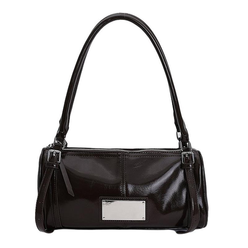 Fashion Brand Design Shoulder Bag Retro Versatile Handbag New Waxed Leather Niche Underarm Bag Korean-style Simple Commuter Bags