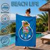 Fc Space Emblem Printed Microfiber Beach Towel, Soft And Absorbent, Quick-Dry, Ideal for Summer Travel, Beach Essential, Swimming Pool