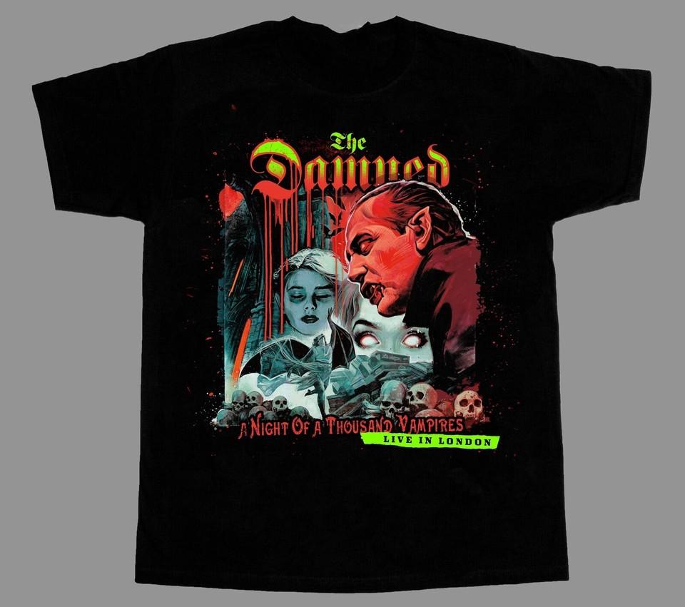 Коллекция The Damned Band Хлопок Черный Все Размеры Унисекс Футболка Унисекс Футболка