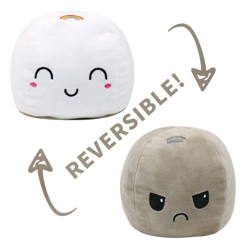 Двусторонняя кошка, детские плюшевые плюшевые животные, плюшевые куклы, игрушки, панда, черепаха, двухсторонняя раскладная кукла, милые игрушки