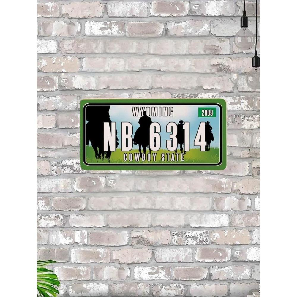 U.S. License Plate, U.S. Car License Plate, Metal, 15x30 Cm.