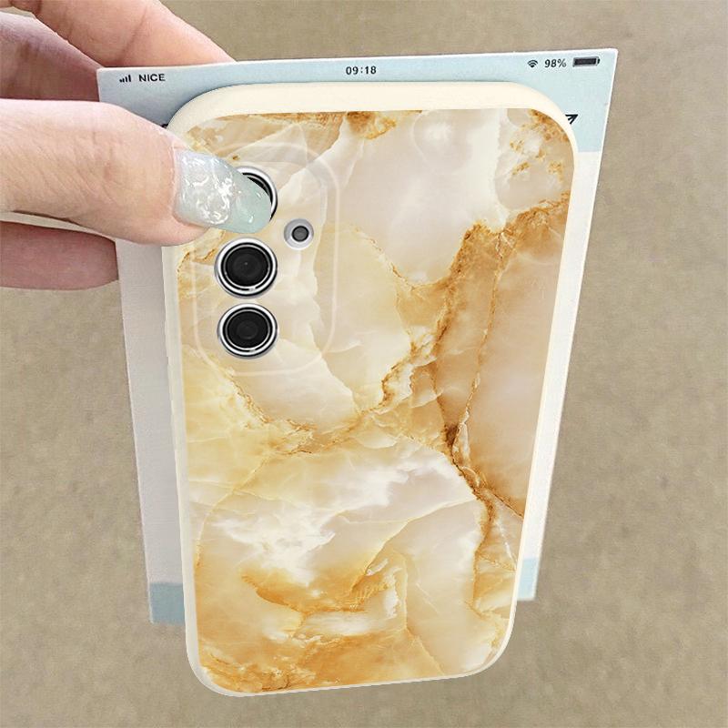 Чехол с мраморным узором для Samsung S26 Ultra S25 Edge S24 S23 Plus S22 S21 FE A15 A16 A17 A35 A36 A54 A55 A56 A57 5G Мягкая обложка с текстурой кожи