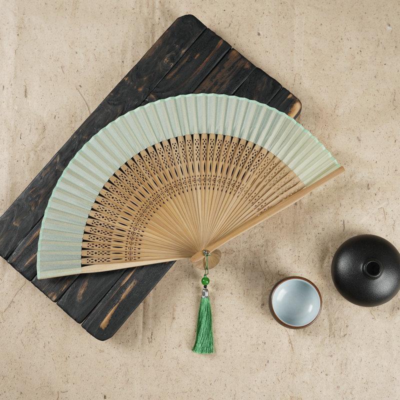 Ancient Style Bamboo Fan Chinese Style Female Folding Fan Dance Fan Summer Portable Small Fan Vintage Hollow Antiquity Fans
