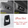 Rear Trunk Tailgate Switch Control Button Frame Cover Trim For Volkswagen T-Roc T Roc 2018 - 2025 Carbon Fiber / Matte Interior