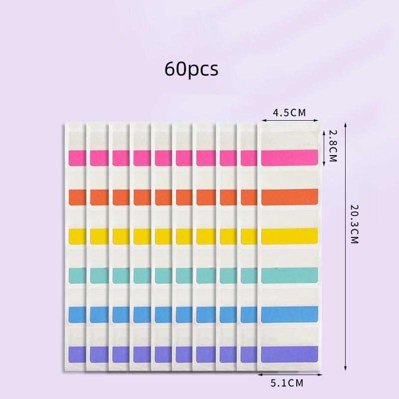 Color Index Label Stickers for Books Notebook Page Mark Label Solid Color Sticky Note Pad Stationery Journal Supplies