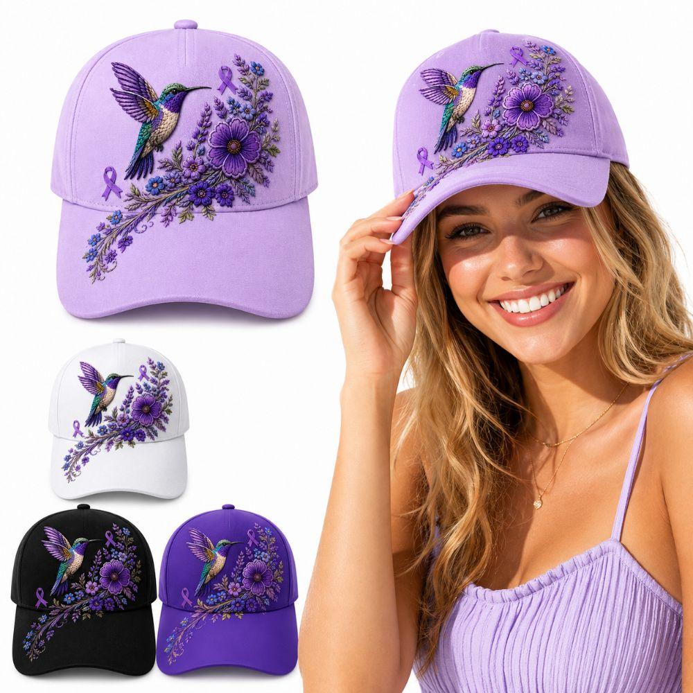 Forget-me-not Floral Print Bird Garden Morning Hat Hummingbird Print Sun Hat For Women