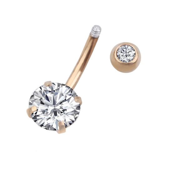 Женский пирсинг пупка штангой с кубическим цирконием, украшение для пирсинга тела, подарок