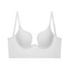 New Women Glossy Seamless Underwear Sexy Deep U Push Up Bra Set Summer Backless Invisible Lingerie Adjustable Strap Brassiere