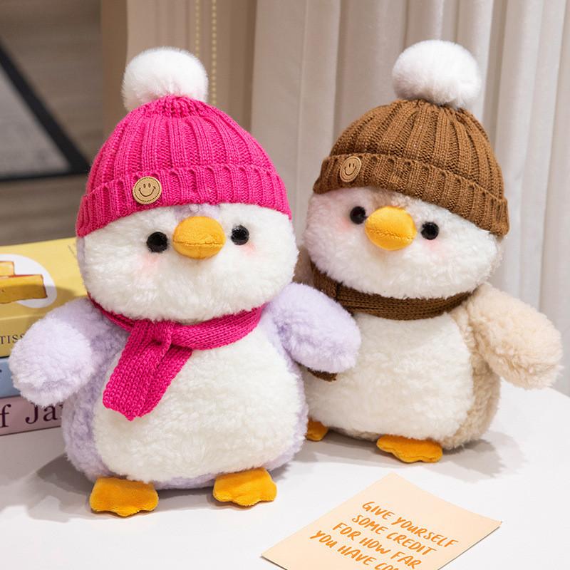 Плюшевая игрушка пингвин со смайликом, милое мягкое животное, сувенир из океанариума, подарок