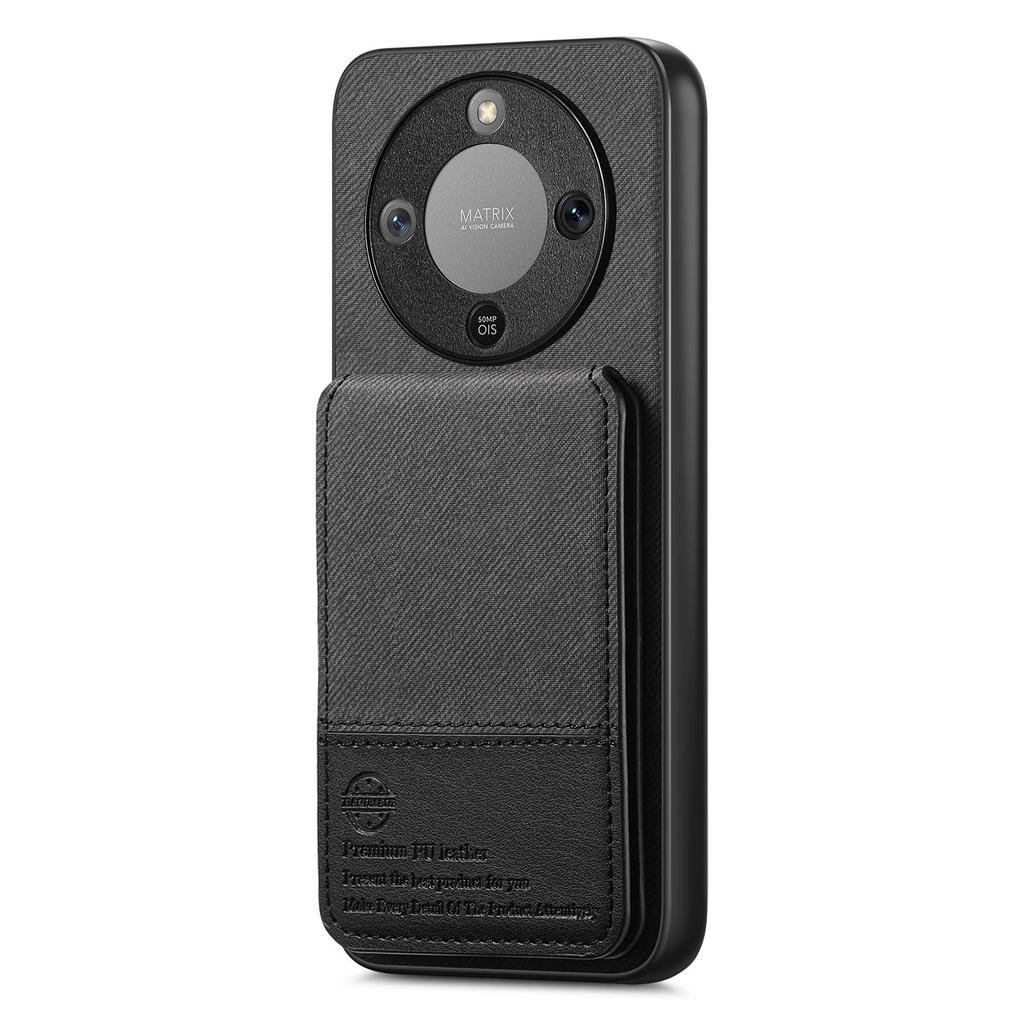 Чехол для телефона Honor Magic8 Lite 5G / X9d 5G / X70 5G Кожа с тканевой текстурой + ПК + ТПУ Чехол с держателем для карт с RFID-блокировкой