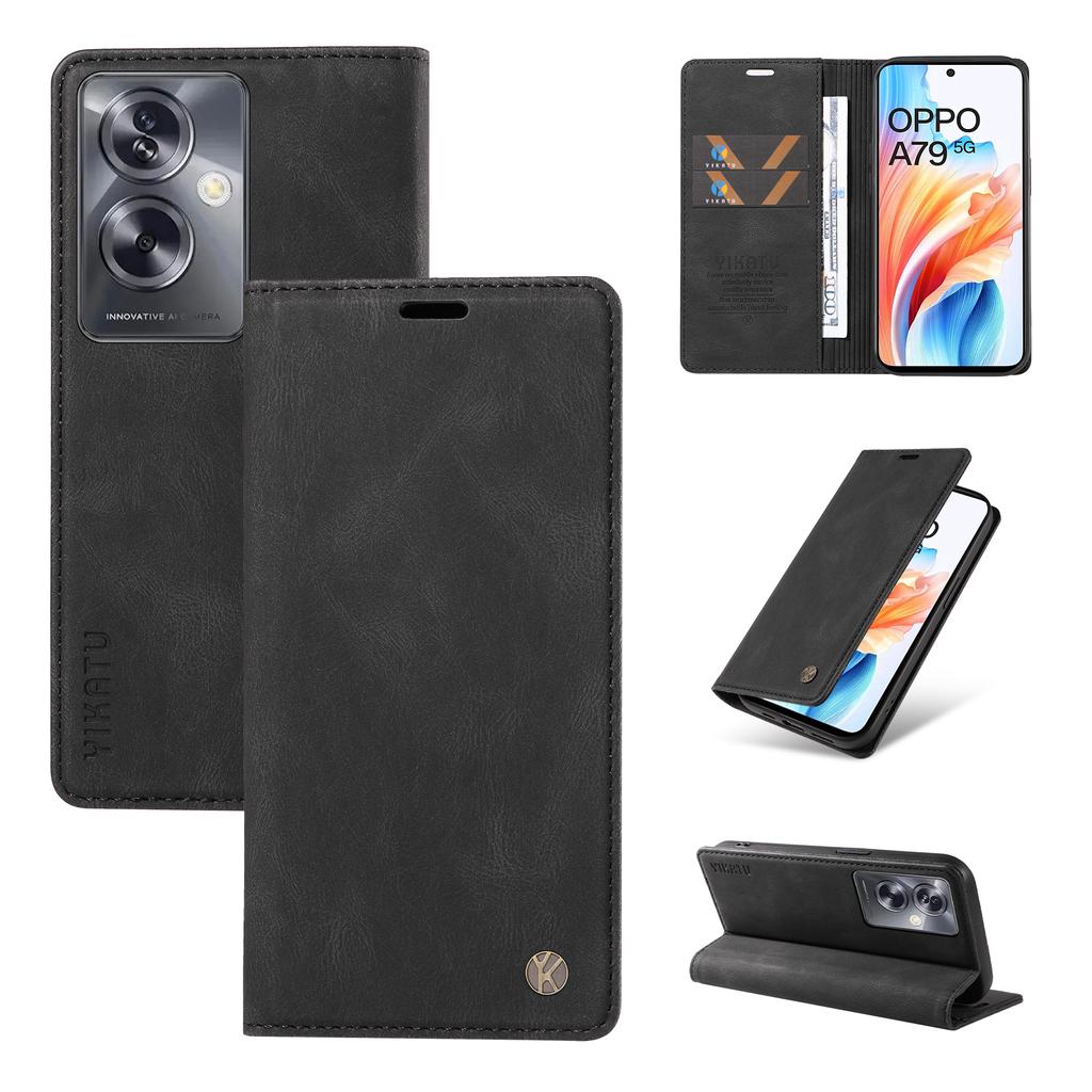 Nubuck PU Leather Fully Matte TPU Card Slots Wallet Phone Case for Oppo A15,A16,A17,A55,A72,A73,A74,A58,A38,A78,A79,Realme C12,C15,C21,C30,C33,C55...