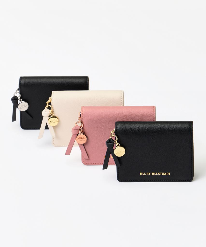 Jill By Jillstuart [Бонни] Двустворчатый кошелек с принтом логотипа из коровьей кожи - 4 цвета