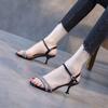 3Cm Women's Sandals Women's 2025 Summer New Versatile Mid-heel Fashion Ins Trendy High Heels Women's Stiletto
