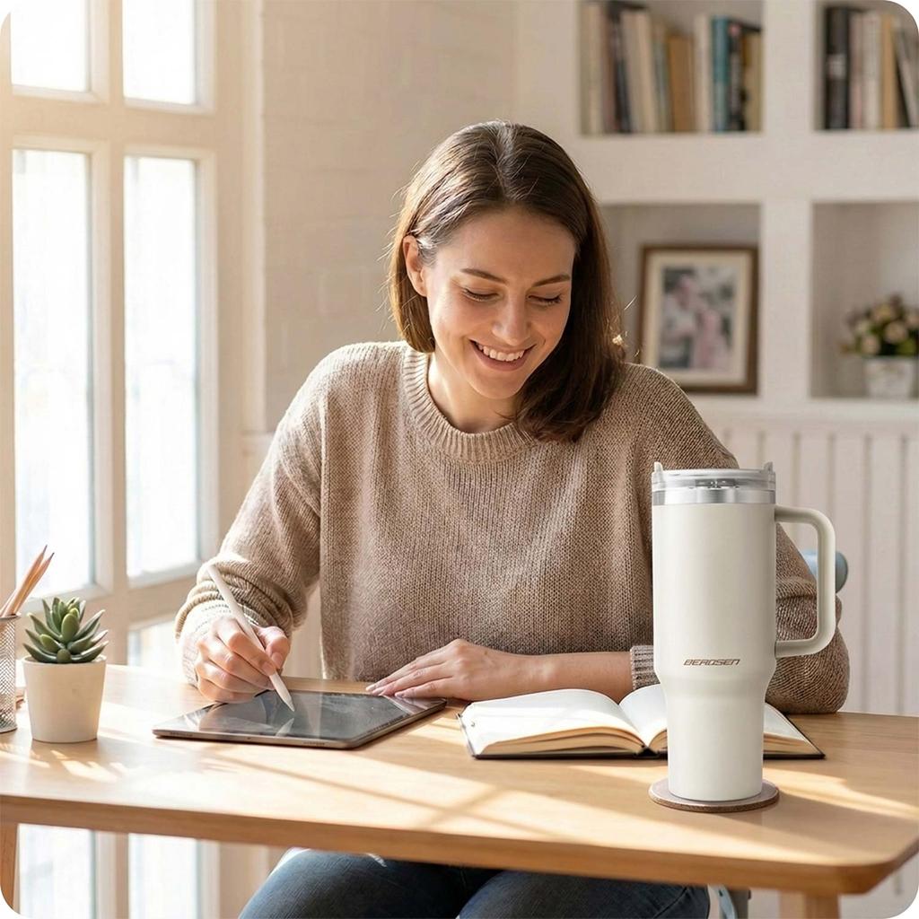 Thermos Vacuum Cup With Straw Berdsen
