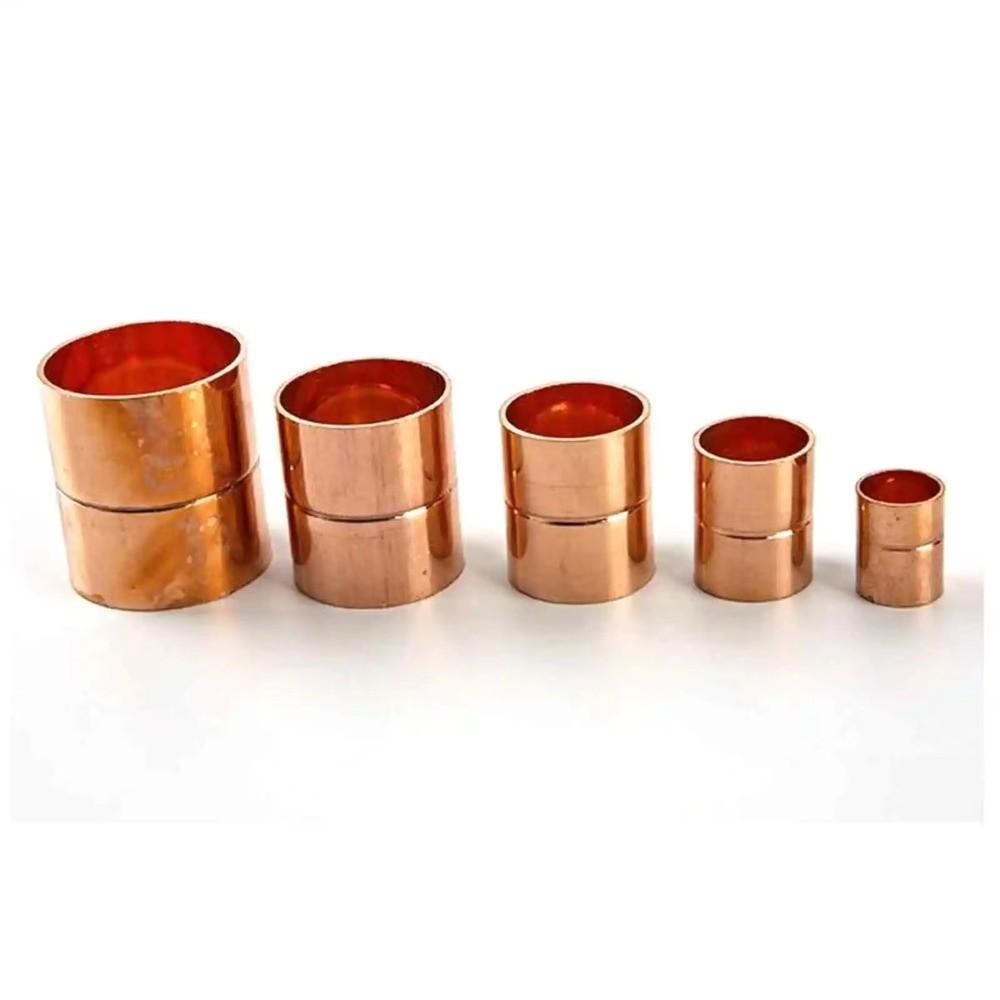 10PCS Copper Coupling Tube Fitting Equal Straight Weld Coupling Refrigeration Equipment
